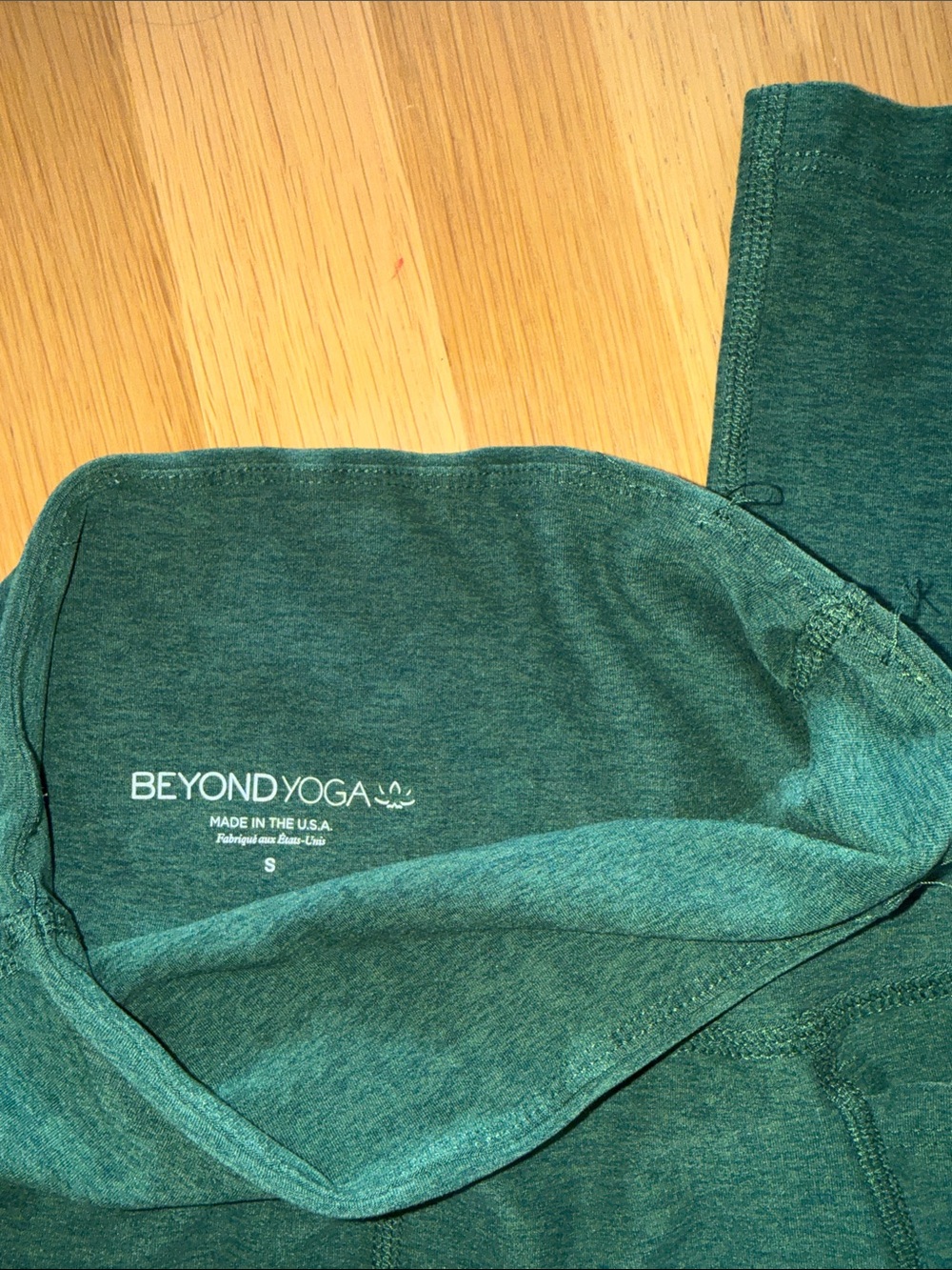 Beyond Yoga Forest Green High-Rise Ponte Leggings with Pockets - Picture 4 of 7